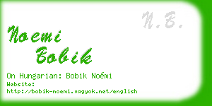 noemi bobik business card